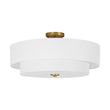 Load image into Gallery viewer, Farmhouze Light - Boho Tiered Fabric Drum Cage Semi Flush Mount Light - Ceiling Light - 1 - Tier - 
