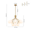 Load image into Gallery viewer, Farmhouze Light-Brass 12-Light Tiered Frosted Glass Globe Bubble Sputnik Chandelier-Chandelier-30 in-
