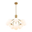 Load image into Gallery viewer, Farmhouze Light-Brass 12-Light Tiered Frosted Glass Globe Bubble Sputnik Chandelier-Chandelier-30 in-
