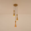 Load image into Gallery viewer, Farmhouze Light-Brass 3-Light Cluster Metal Cone Round Pendant Chandelier-Chandelier-Brass-
