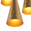 Load image into Gallery viewer, Farmhouze Light-Brass 3-Light Cluster Metal Cone Round Pendant Chandelier-Chandelier-Brass-
