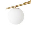 Load image into Gallery viewer, Farmhouze Light-Brass 5-Light Linear Opal Glass Globe Sputnik Semi Flush-Chandelier-Brass-
