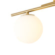 Load image into Gallery viewer, Farmhouze Light-Brass 5-Light Linear Opal Glass Globe Sputnik Semi Flush-Chandelier-Brass-
