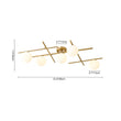 Load image into Gallery viewer, Farmhouze Light-Brass 5-Light Linear Opal Glass Globe Sputnik Semi Flush-Chandelier-Brass-
