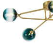 Load image into Gallery viewer, Farmhouze Light-Brass 6-Light Blue Glass Globe Abstract Sputnik Ceiling Light-Ceiling Light-Blue Bubble-
