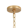 Load image into Gallery viewer, Farmhouze Light - Brass 6 - Light Wide Round White Fabric Cage Chandelier - Chandelier - Brass - 
