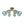 Load image into Gallery viewer, Farmhouze Light - Brass 8 - Light Bubble Round Sputnik Semi Flush Mount Light - Ceiling Light - Blue - 
