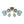 Load image into Gallery viewer, Farmhouze Light - Brass 8 - Light Bubble Round Sputnik Semi Flush Mount Light - Ceiling Light - Blue - 
