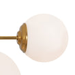 Load image into Gallery viewer, Farmhouze Light-Brass 8-Light Milky Glass Globe Sunburst Semi Flush Mount-Ceiling Light-35.4 in-

