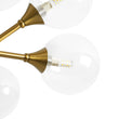Load image into Gallery viewer, Farmhouze Light-Brass Branched Tiered Sputnik Glass Bubble Semi Flush-Chandelier-8 Bulbs-
