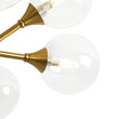 Load image into Gallery viewer, Farmhouze Light-Brass Branched Tiered Sputnik Glass Bubble Semi Flush-Chandelier-8 Bulbs-
