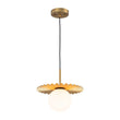 Load image into Gallery viewer, Farmhouze Light - Brass Radiant Frosted Glass Globe Single Pendant Light - Pendant - Brass - 
