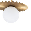 Load image into Gallery viewer, Farmhouze Light - Brass Radiant Frosted Glass Globe Single Pendant Light - Pendant - Brass - 
