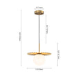 Load image into Gallery viewer, Farmhouze Light - Brass Radiant Frosted Glass Globe Single Pendant Light - Pendant - Brass - 
