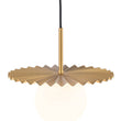 Load image into Gallery viewer, Farmhouze Light - Brass Radiant Frosted Glass Globe Single Pendant Light - Pendant - Brass - 
