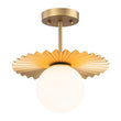 Load image into Gallery viewer, Farmhouze Light - Brass Radiant Frosted Glass Globe Single Pendant Light - Pendant - Brass - 
