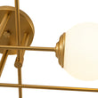 Load image into Gallery viewer, Farmhouze Light-Brass Sputnik Frosted Glass Bubble Linear Sputnik Ceiling Light-Ceiling Light-41.3 in-
