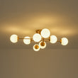 Load image into Gallery viewer, Farmhouze Light-Brass Sputnik Frosted Glass Bubble Linear Sputnik Ceiling Light-Ceiling Light-41.3 in-
