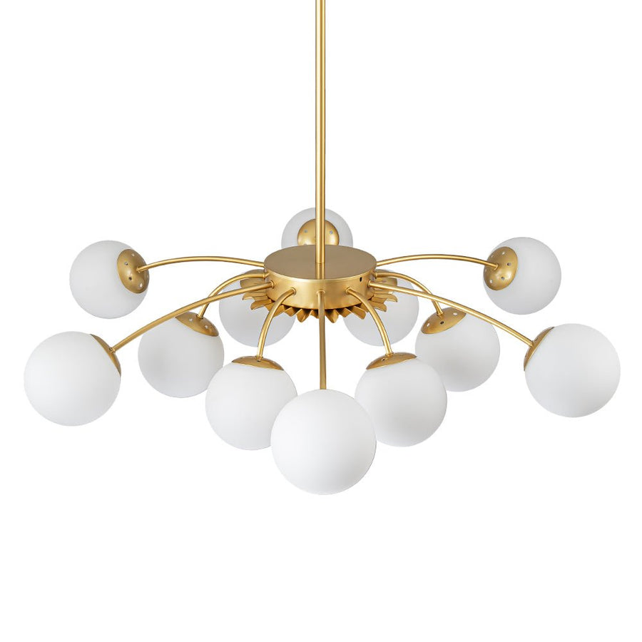 Farmhouze Light - Classic 12 - Light Sputnik Frosted Glass Globe Semi Flush - Ceiling Light - Ceiling Light - 