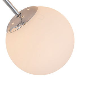 Farmhouze Light - Classic 12 - Light Sputnik Frosted Glass Globe Semi Flush - Ceiling Light - Chrome Ceiling Light - 