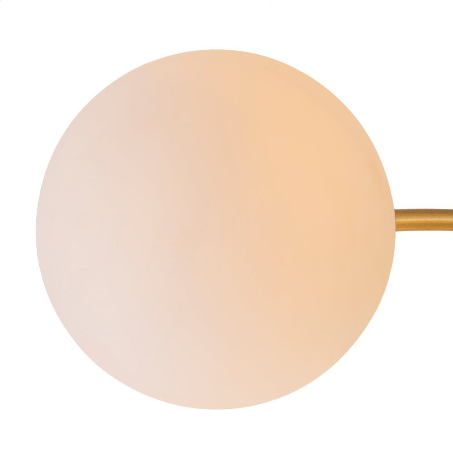 Farmhouze Light - Classic 16 - Light Sputnik Frosted Glass Globe Semi Flush - Ceiling Light - Brass - 