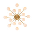 Load image into Gallery viewer, Farmhouze Light - Classic 16 - Light Sputnik Frosted Glass Globe Semi Flush - Ceiling Light - Brass - 
