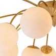 Load image into Gallery viewer, Farmhouze Light - Classic 16 - Light Sputnik Frosted Glass Globe Semi Flush - Ceiling Light - Brass - 
