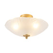 Load image into Gallery viewer, Farmhouze Light - Classic 3 - Light Round Glass Saucer Semi Flush Mount - Ceiling Light - Frosted Glass - 
