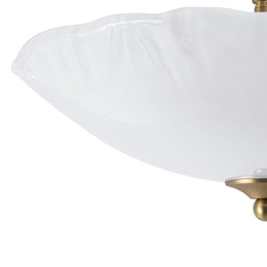 Farmhouze Light - Classic 3 - Light Round Glass Saucer Semi Flush Mount - Ceiling Light - Frosted Glass - 