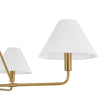 Load image into Gallery viewer, Farmhouze Light-Classic 4-Light White Fabric Conical Candle Chandelier-Chandelier-Brass-
