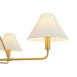 Load image into Gallery viewer, Farmhouze Light-Classic 4-Light White Fabric Conical Candle Chandelier-Chandelier-Brass-
