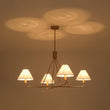 Load image into Gallery viewer, Farmhouze Light-Classic 4-Light White Fabric Conical Candle Chandelier-Chandelier-Brass-
