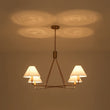 Load image into Gallery viewer, Farmhouze Light-Classic 4-Light White Fabric Conical Candle Chandelier-Chandelier-Brass-
