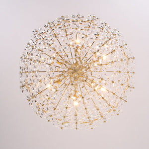 Farmhouze Light - Classic Luxury Crystal Flower Gold Basin Chandelier - Chandelier - Brass - 