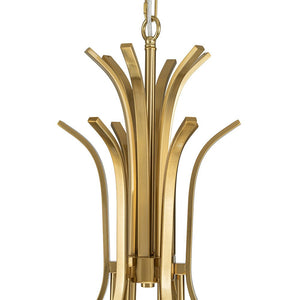 Farmhouze Light-Classic Opal Glass Cylinder Brass Curved Arm 6-Light Chandelier-Chandelier-6-Light-