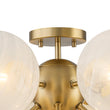Load image into Gallery viewer, Farmhouze Light - Cluster Milky Misty Glass Bubble Sunburst Ceiling Light - Ceiling Light - Brass - 
