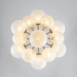 Load image into Gallery viewer, Farmhouze Light - Cluster Milky Misty Glass Bubble Sunburst Ceiling Light - Ceiling Light - Brass - 
