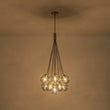 Load image into Gallery viewer, Farmhouze Light-Coastal Bubble Cluster Blue Glass Globe Chandelier-Chandelier-Brass-
