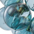 Load image into Gallery viewer, Farmhouze Light-Coastal Bubble Cluster Blue Glass Globe Chandelier-Chandelier-Brass-
