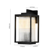 Load image into Gallery viewer, Farmhouze Light - Contemporary 1 - Light Glass Lantern Outdoor Wall Sconce - Wall Sconce - 6 in - 2 Packs - 
