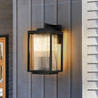 Load image into Gallery viewer, Farmhouze Light - Contemporary 1 - Light Glass Lantern Outdoor Wall Sconce - Wall Sconce - 8 in - 1 Pack - 
