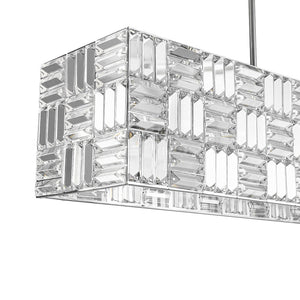 Farmhouze Light - Contemporary Chic Faceted Crystal Square Island Chandelier - Chandelier - 40 in - 