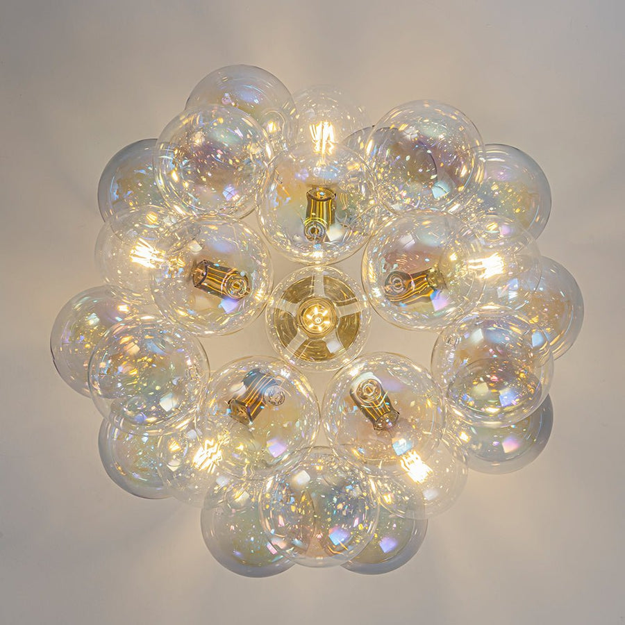 Farmhouze Light - Contemporary Clear Rainbow Glass Cluster Bubble Ceiling Light - Ceiling Light - White - 