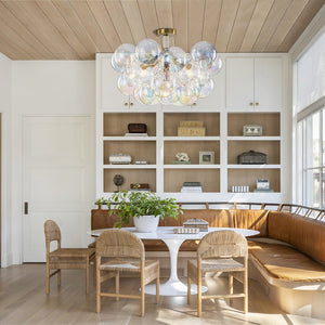 Farmhouze Light - Contemporary Clear Rainbow Glass Cluster Bubble Ceiling Light - Ceiling Light - White - 