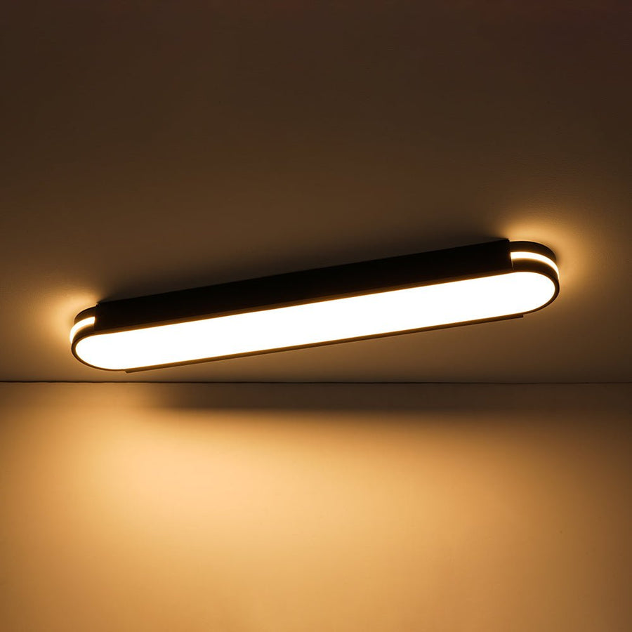 Farmhouze Light - Contemporary Matte Black Oval Dimmable LED Ceiling Light - Ceiling Light - 3000K Warm White - 