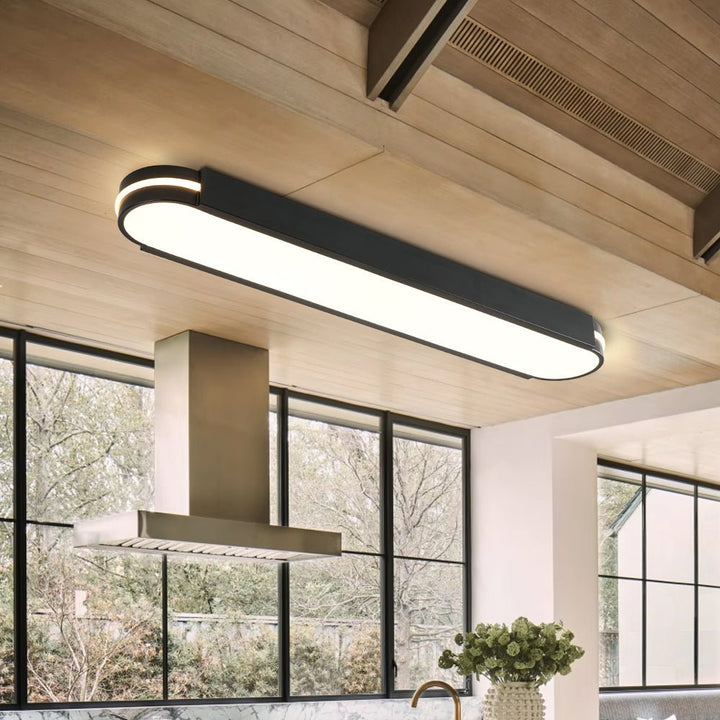 Farmhouze Light - Contemporary Matte Black Oval Dimmable LED Ceiling Light - Ceiling Light - 3000K Warm White - 