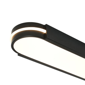 Farmhouze Light - Contemporary Matte Black Oval Dimmable LED Ceiling Light - Ceiling Light - 3000K Warm White - 