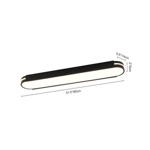 Farmhouze Light - Contemporary Matte Black Oval Dimmable LED Ceiling Light - Ceiling Light - 3000K Warm White - 