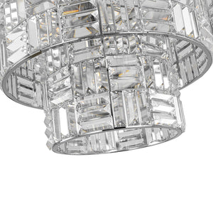 Farmhouze Light - Contemporary Radiant crystal 3 - Tier Drum Cage Chandelier - Chandelier - 24 in - 