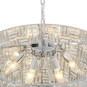 Farmhouze Light - Contemporary Radiant crystal 3 - Tier Drum Cage Chandelier - Chandelier - 24 in - 